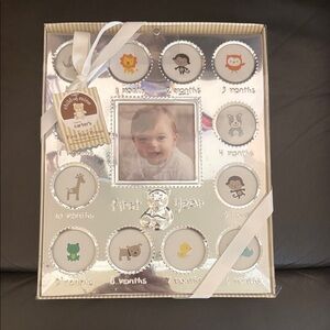 Carter's Silver Baby Milestone Photo Frame
